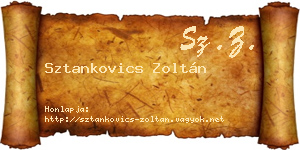 Sztankovics Zoltán névjegykártya